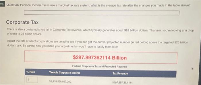 factors did you consider? Question: Personal income Taxes are progressive. What does
