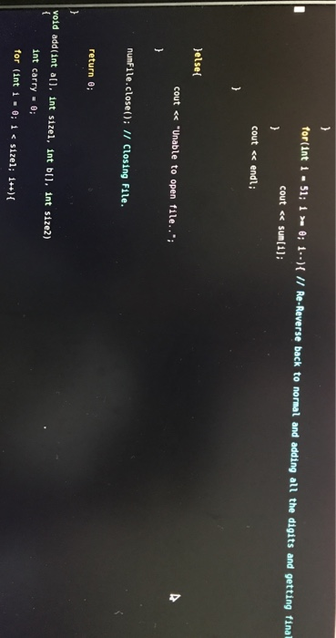 Project Euler problem 13. My assignment had us reverse the digits and