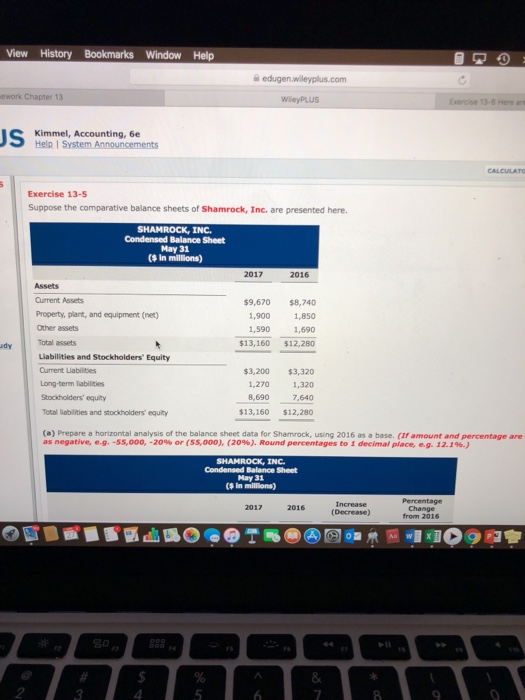  View History Bookmarks Window Help edugena ework Chapter 13 WleyPLUS Exercise