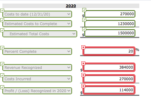 1, 2020, Concord Construction Company Inc. contracted to build an office building
