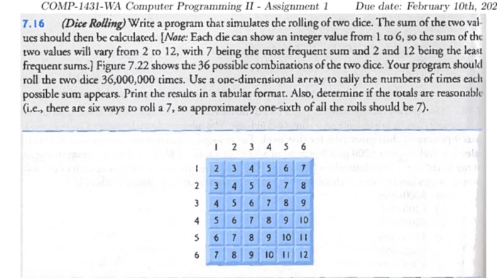  COMP-1431-WA Computer Programming II - Assignment 1 Due date: February 10th,