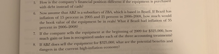 the full question Exercises 1-8 Company ABZ invested $200,000 cash in new