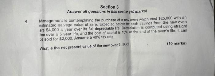 Section 3 Answer all questions in this section (10 marks) Management