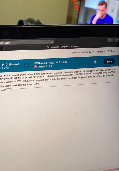 at a project with the following forecasted sales: first-year sales quantity of