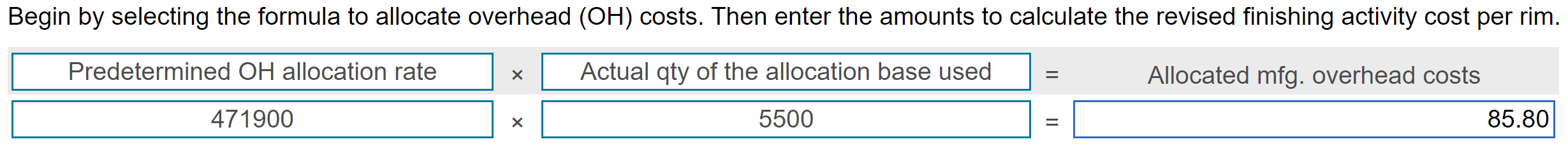 per rim. A value engineering study by Eason's employees suggests that modifications