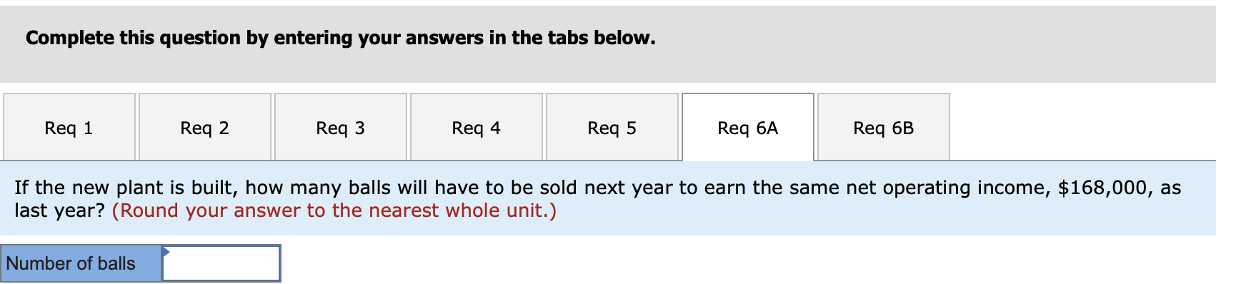 Last year, the company sold 54,000 of these balls, with the following