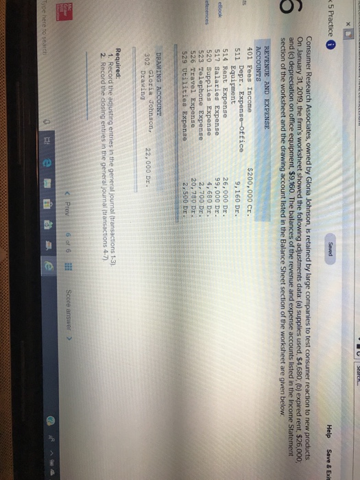  Practice Help Save & Exit Consumer Research Associates, owned by Gloria