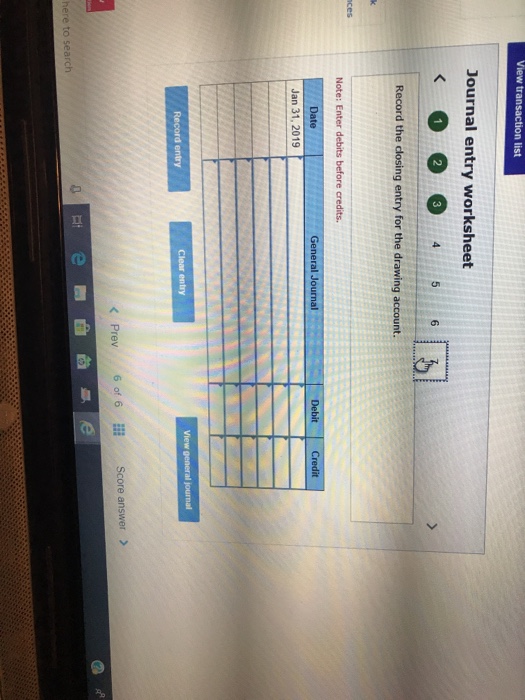on office equipment, $9,160. The balances of the revenue and expense accounts
