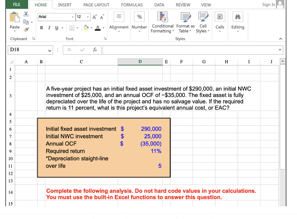 FILE HOME INSERT PAGE LAYOUT FORMULAS DATA REVIEW VIEW Sign In