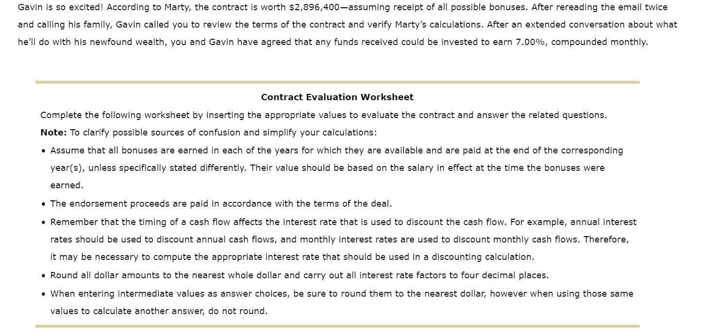 Interest Rate Salary and Bonus Year 1 Year 2 Year 3 Year
