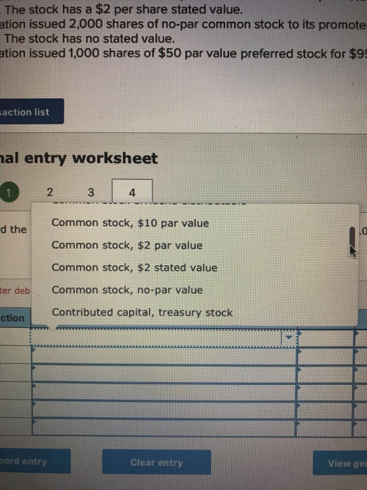 estimated to be worth $45,000. The stock has a $2 per share