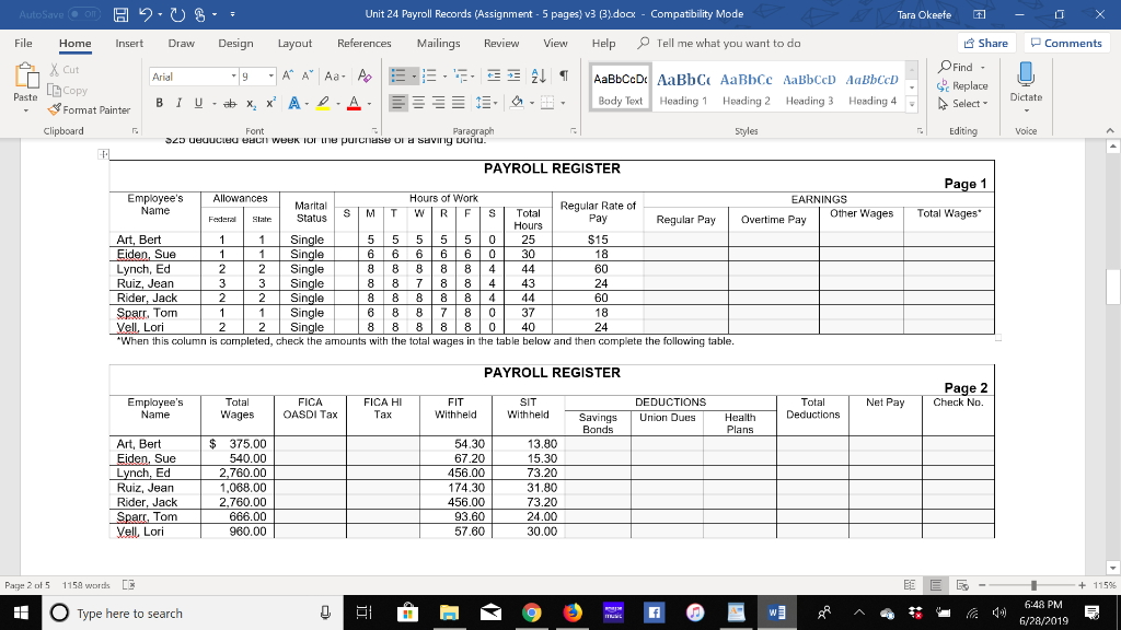 Design References Mailings Review View Help Share Home Insert Draw Layout OFind