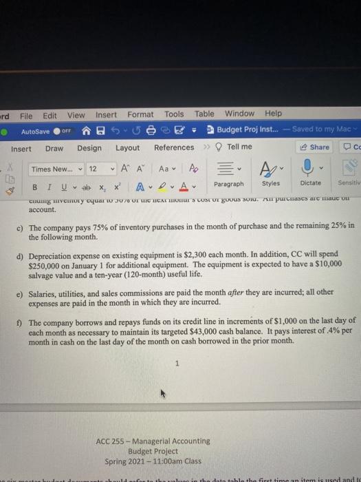 OFF Budget Proj Inst... -- Saved to my Mac Insert Home Draw