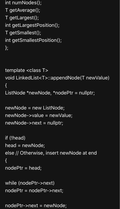 int); double getAverage(double [], int); double getLargest(double [], int, int &); double