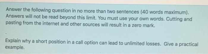  Answer the following question in no more than two sentences (40