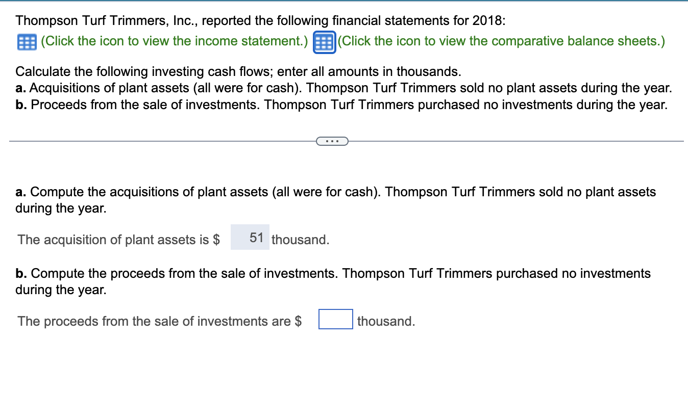 for 2018: (Click the icon to view the income statement.) (Click the