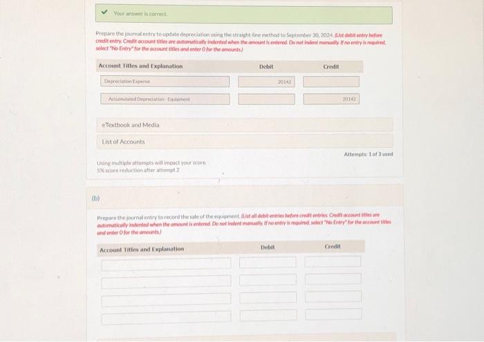  Prepare the journal entry to update depreciation using the straight Ine