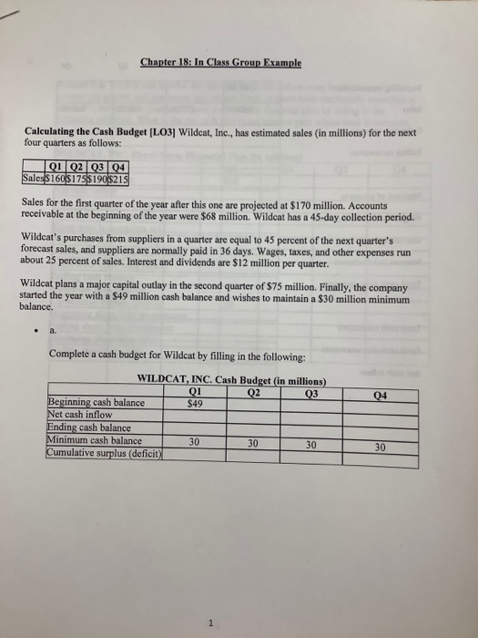 please exolain steo by step Chapter 18: In Class Group Example