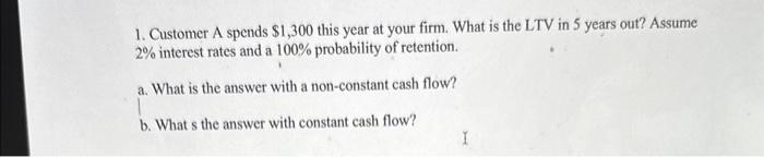 Please answer with work shown and the LTV formula. Aslo this question