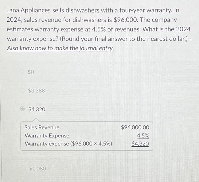  How do I make the journal entry for this question? I