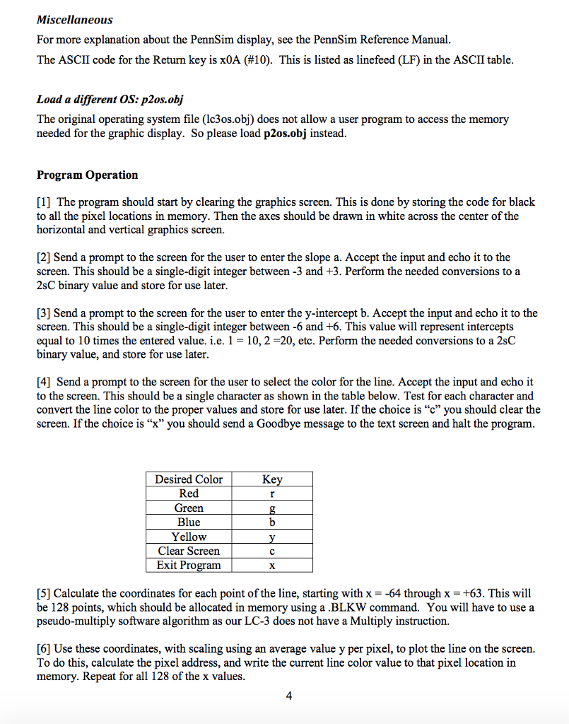 of this line on the graphics screen. To do this program, you