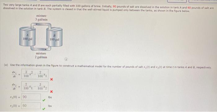  Two very large tanks A and B are each partially filled