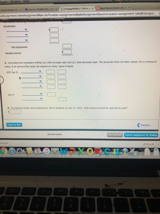Show Me HowCalulator Bank Reconciliation and Entries The cash account for Stone