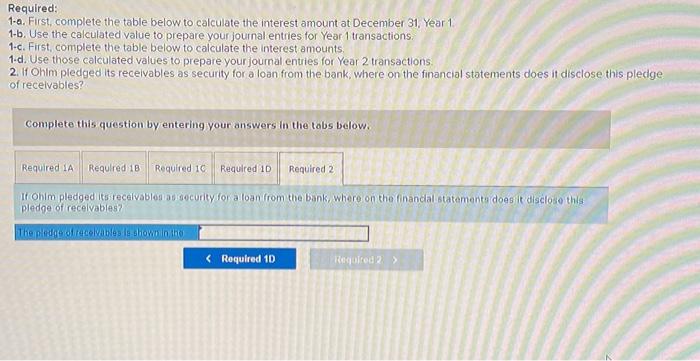 the calculated value to prepare your journal entries for Year 1 transactions: