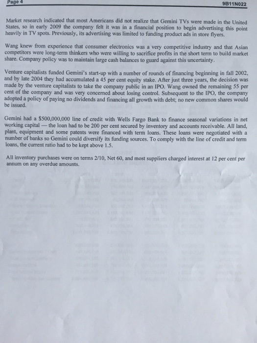 expansion. The memo should be divided into sections describing liquidity, asset management,