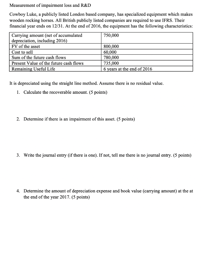 IFRS. Please answer the whole exercise I'll give you thumbs up! Thank