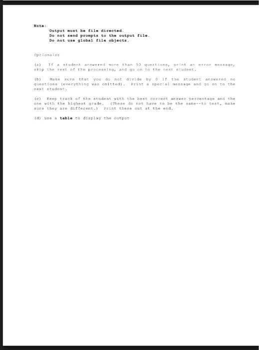 tor how The pzog aro should conpu:o varioua things bozt studer:t unt1