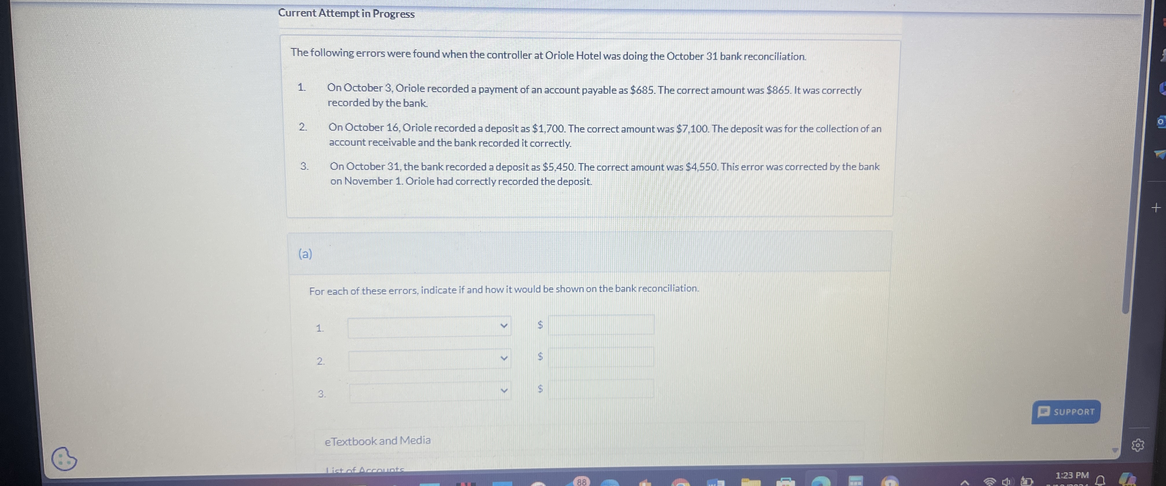  Current Attempt in Progress The following errors were found when the