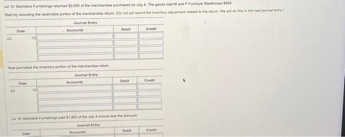 Joumalire these transactions on the boeks of BeVvidore Fumiahngs, assuming the "nec