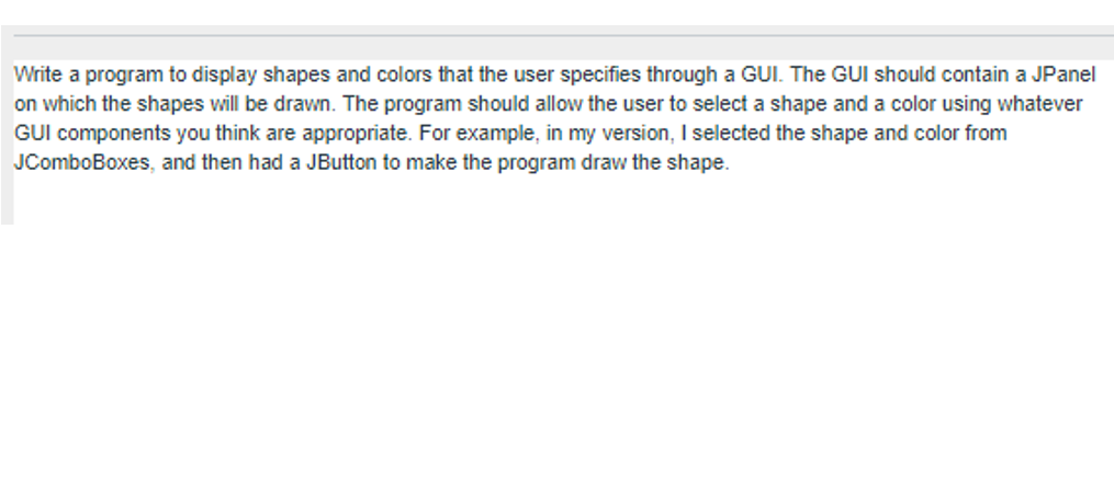 Write a JAVA Program with below specification: Write a program to display