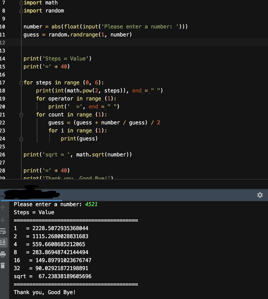  LANG : Python 3 What I have so far is what
