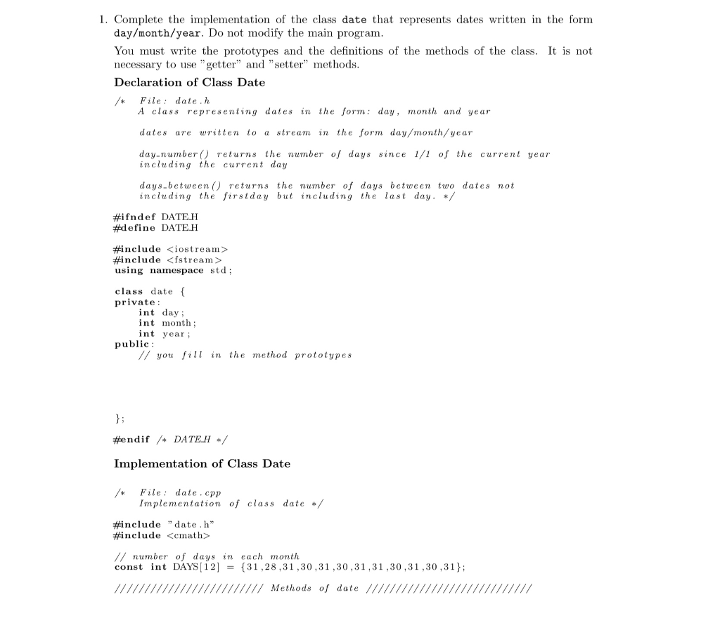 Could you please help solving this question using C++ language 1. Complete