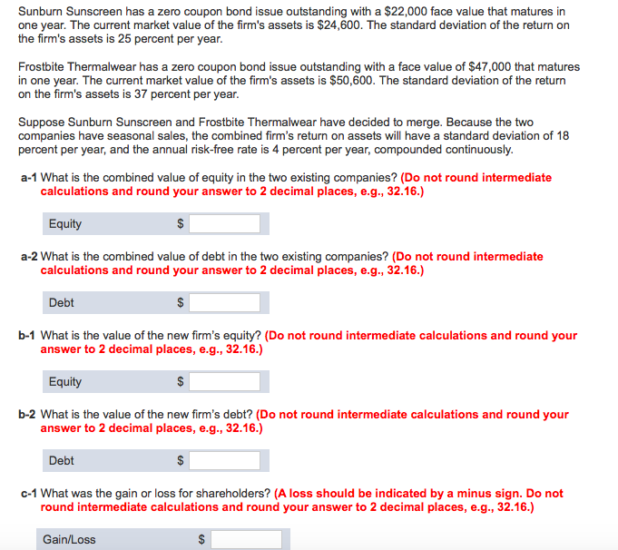 Sunburn Sunscreen has a zero coupon bond issue outstanding with a