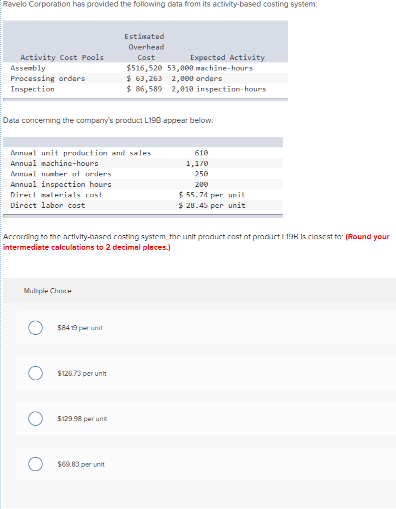 Hello all, could someone please help me answer this question. Ravelo Corporation