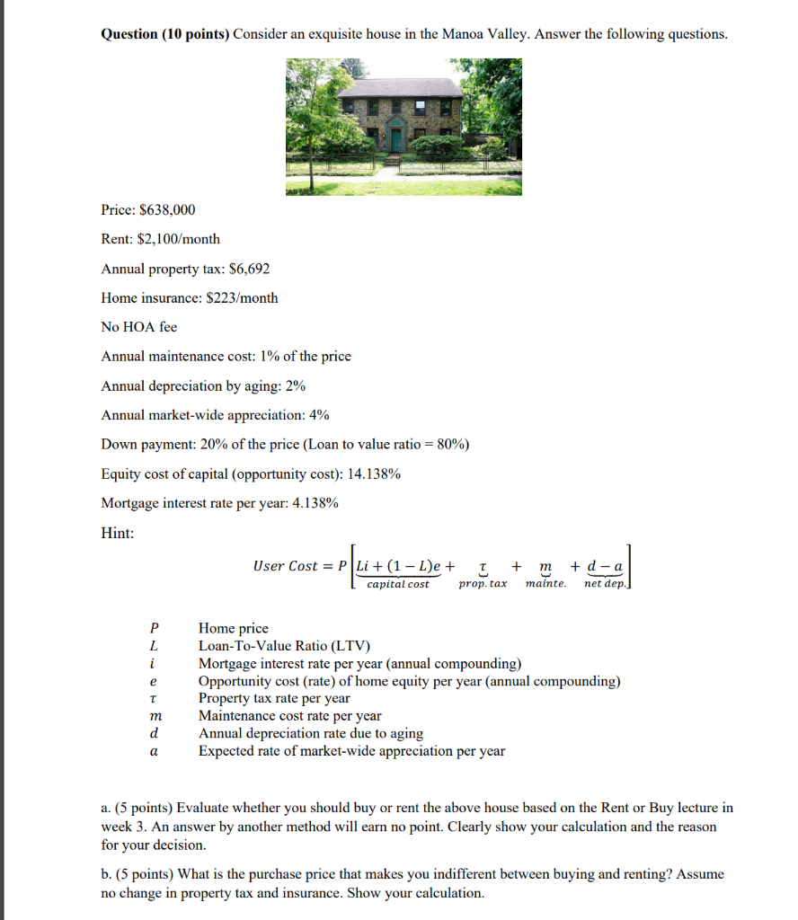 Can help me answer this question? Question (10 points) Consider an exquisite