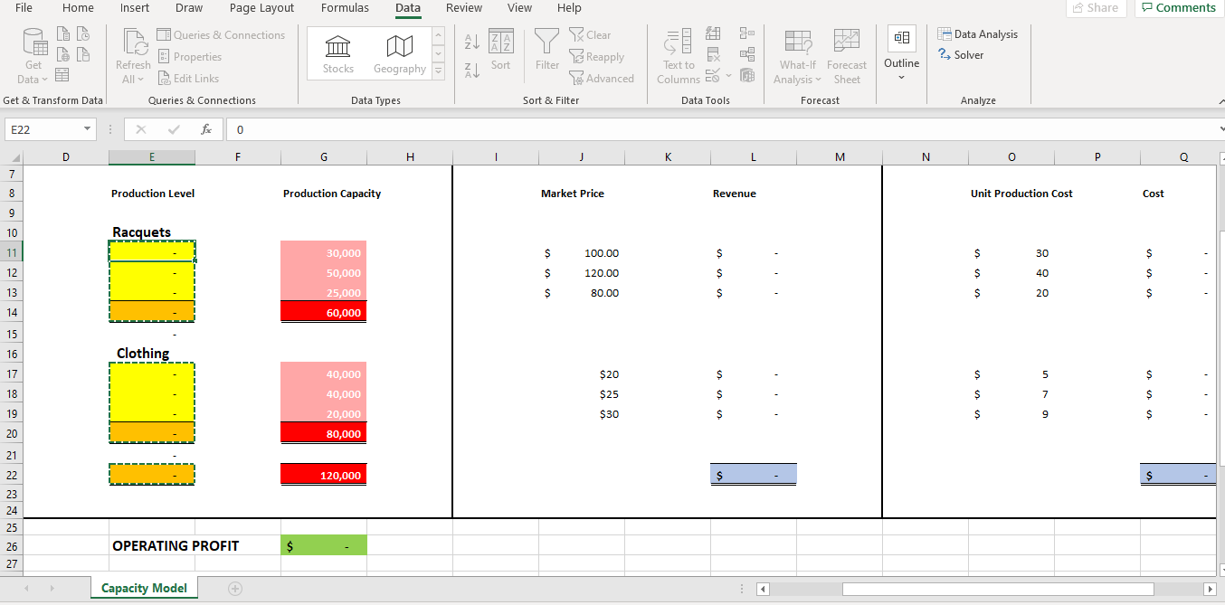 me to use the solver tool in excel and it will automatically