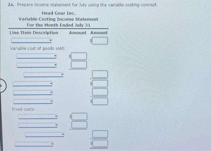 Inc. manufactured 35,400 hats, of which 33,300 were sold, Operating data for