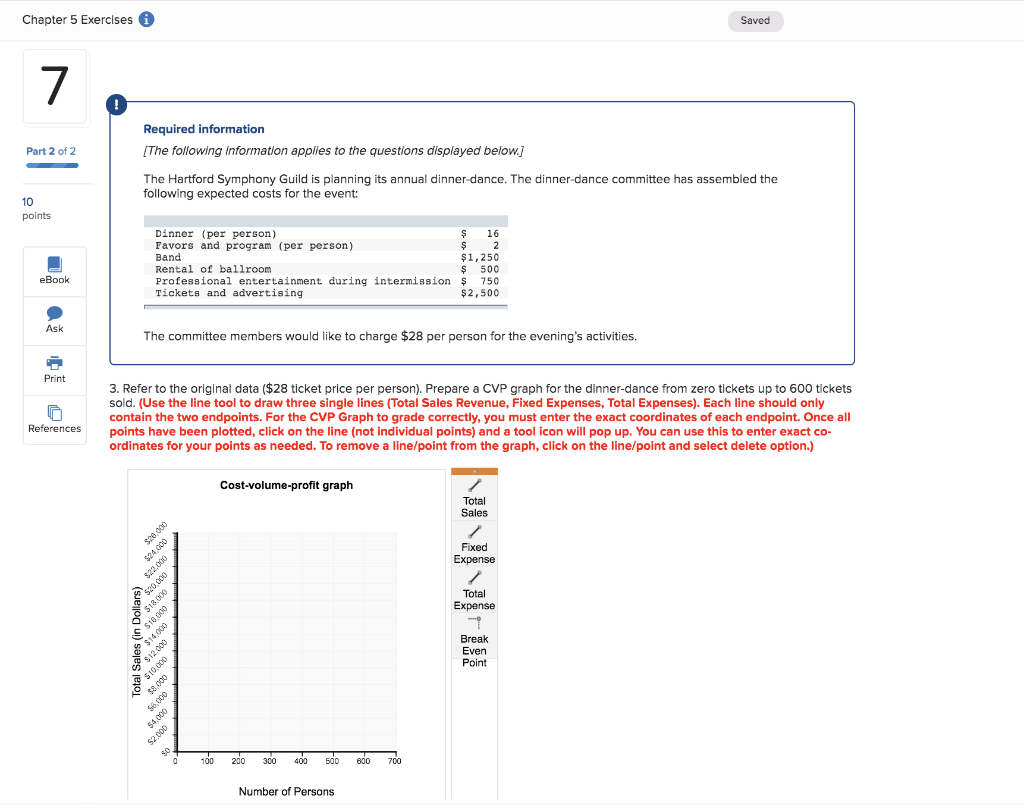  Chapter 5 Exercises 0 Saved Required information [The following information applies