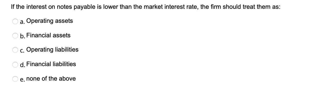  If the interest on notes payable is lower than the market