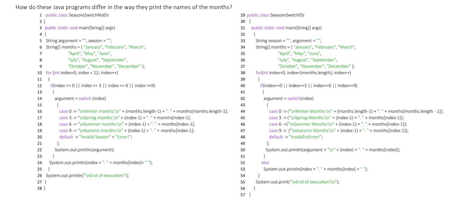  computer science question. Explain with detail, how do these 2 similar