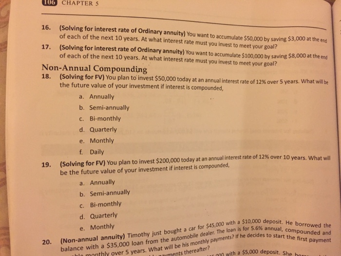  Problem 17 only. Please show all work such as the formula.
