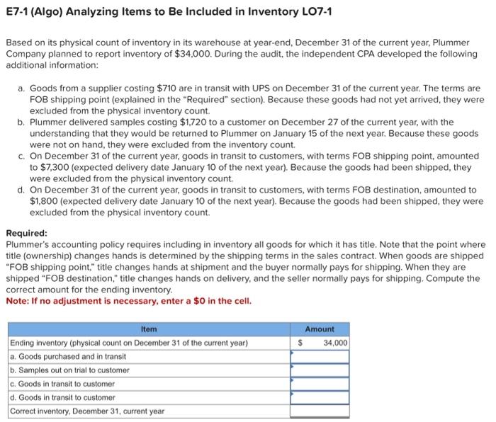 pls follow the format when answering Based on its physical count of