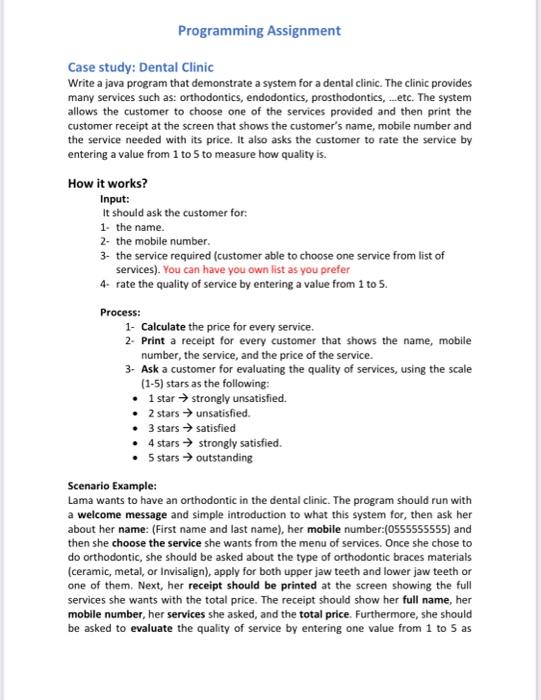 please answer the question as the attached pictures. Case study: Dental Clinic