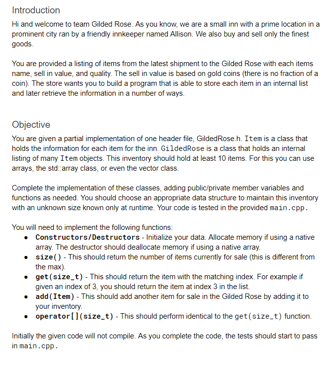 Please Implement the functions using either arrays or vectors while using the