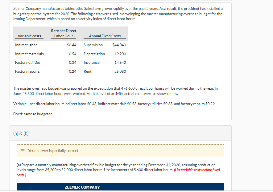 4D: ZELMER: Note: Need Answer for D only. Last question Zelmer Company