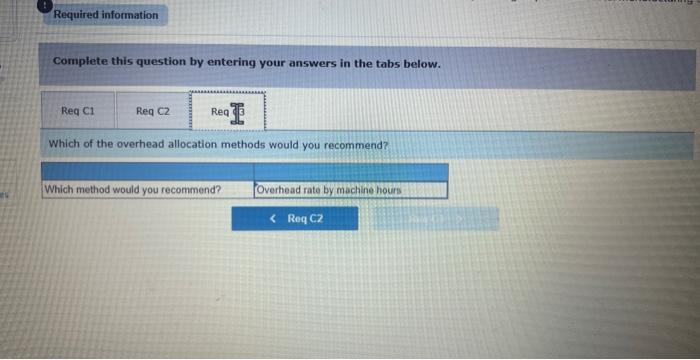 Cloud plant has two departments through which most jobs pass. Plant-wide overhead,